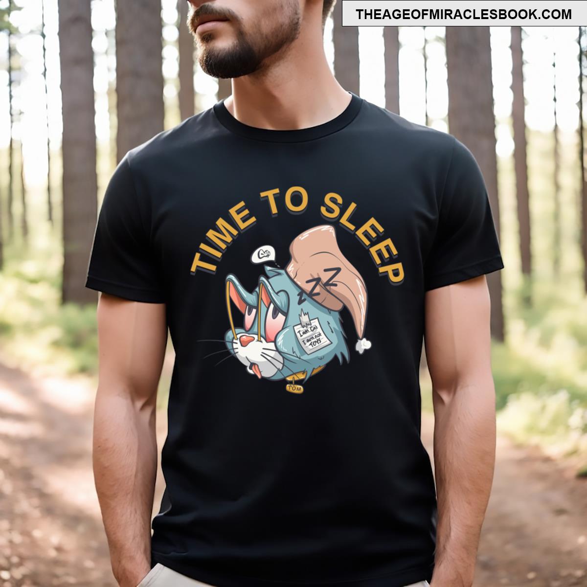 Cat Cartoons Time To Sleep T-shirt