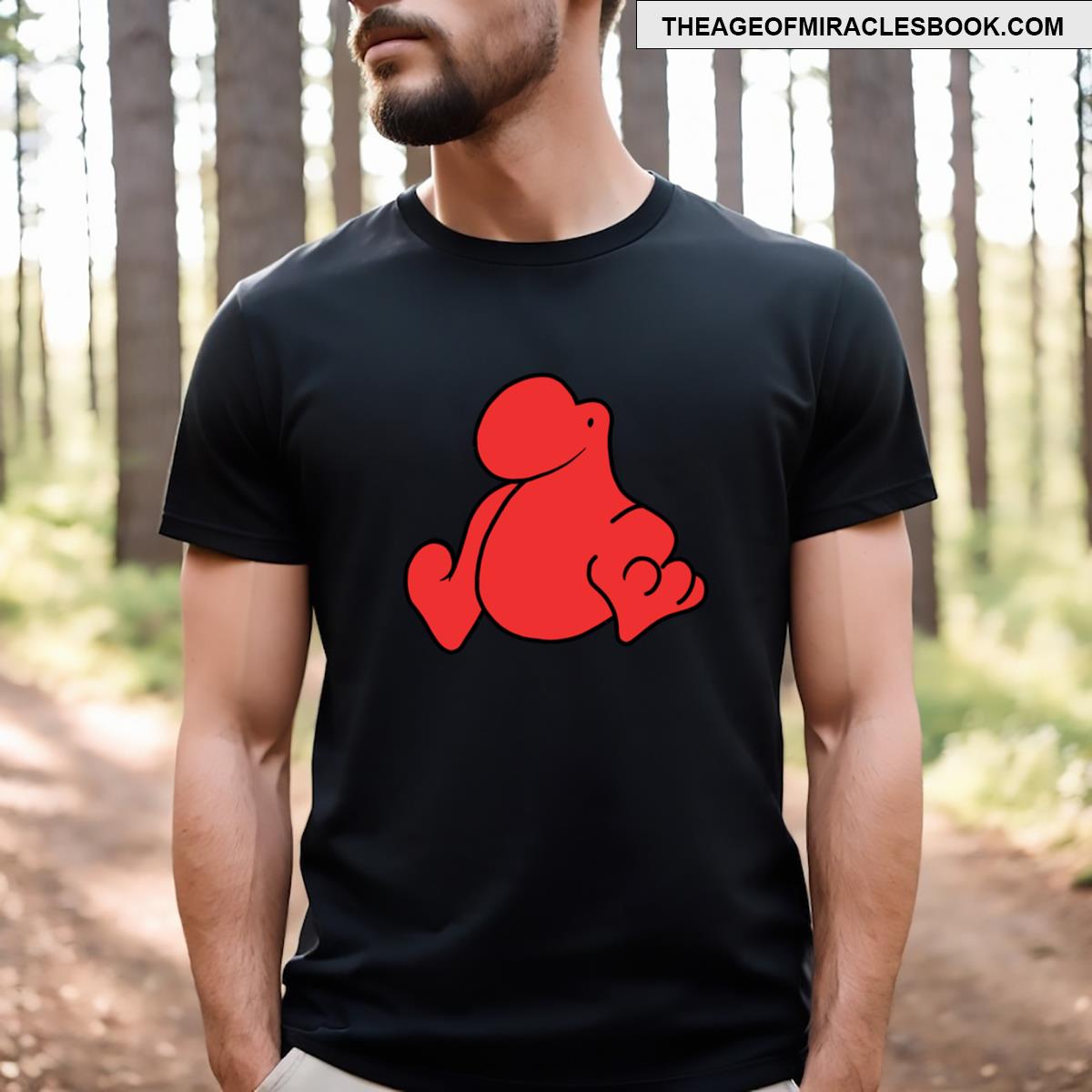 Nerdy Creature Red Dark Lines T-shirt