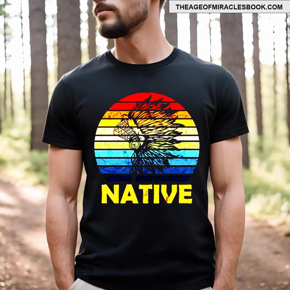 Retro Native American T-shirt