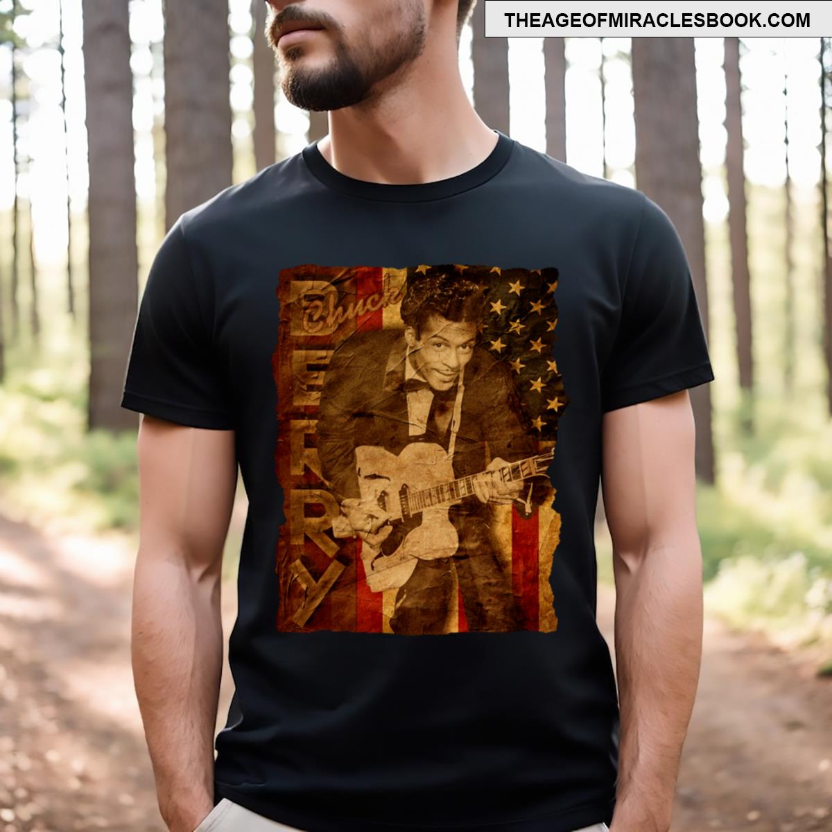 Usa Flag Chuck Berry T-shirt