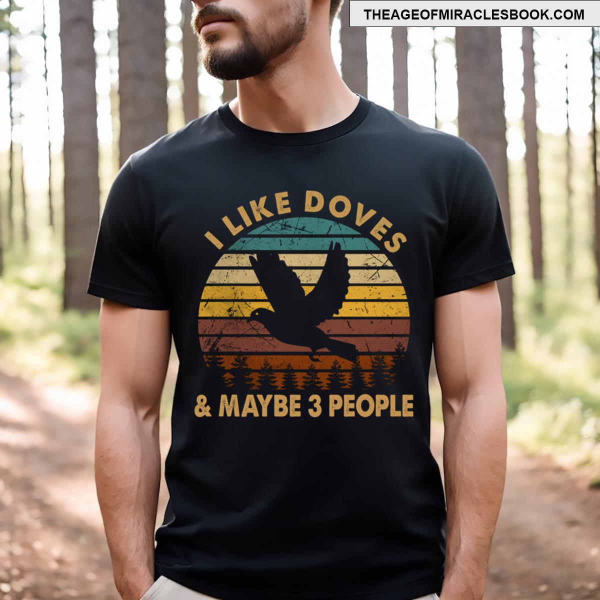 Whispering Wings Stylish Doves Tee T-shirt