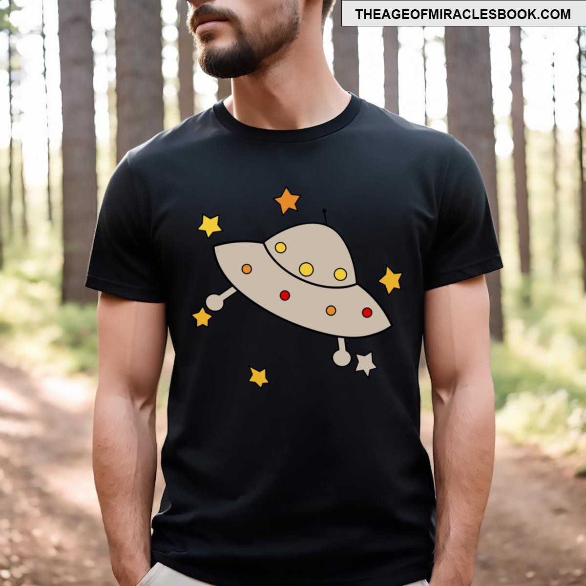 Cute Alien Flying Saucer T-shirt