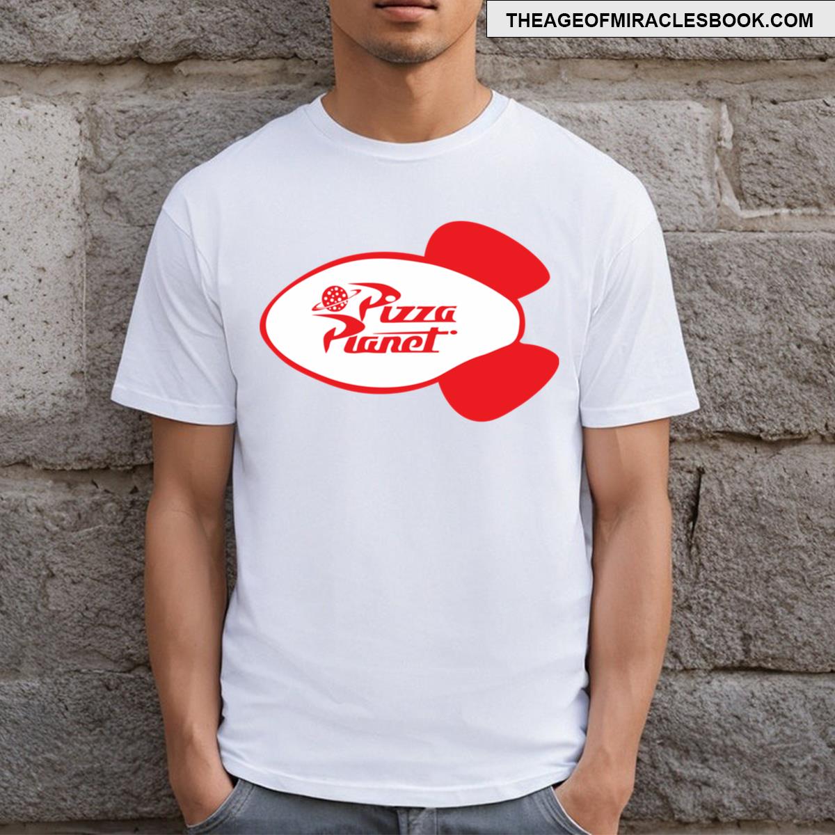 Pizza Planet Rocket Logo T-shirt