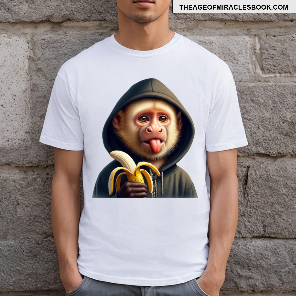 Capuchin Monkey Sticking Out Tongue T-shirt