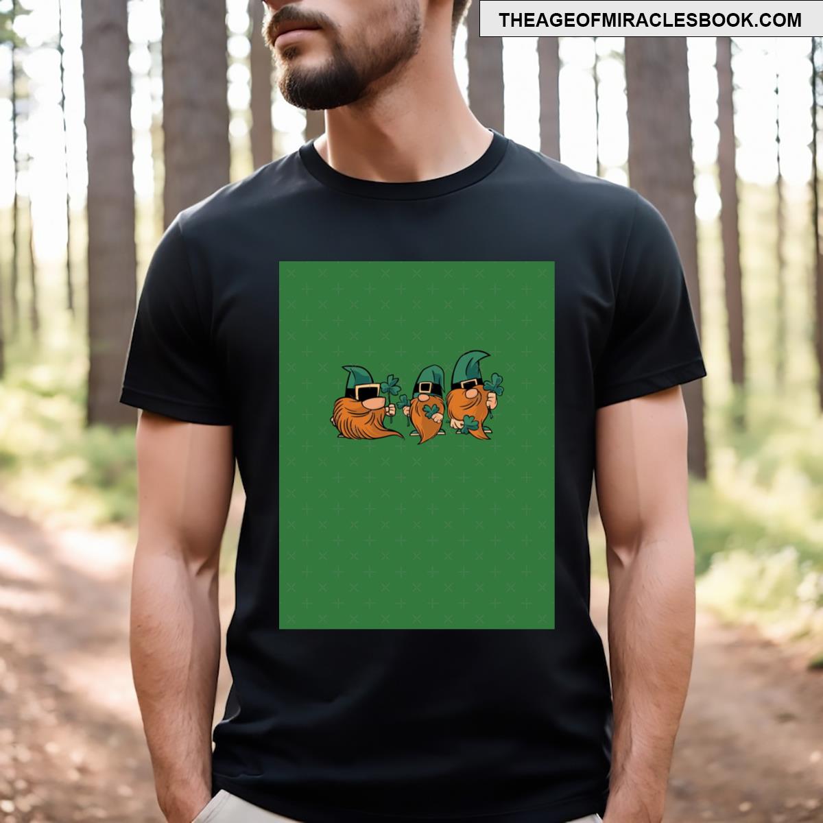 Gnomes Clovers Graphic T-shirt Gnomes Clovers Graphic T-shirt