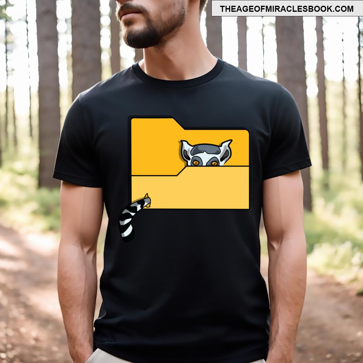 Lemur In A Folder Icon T-shirt