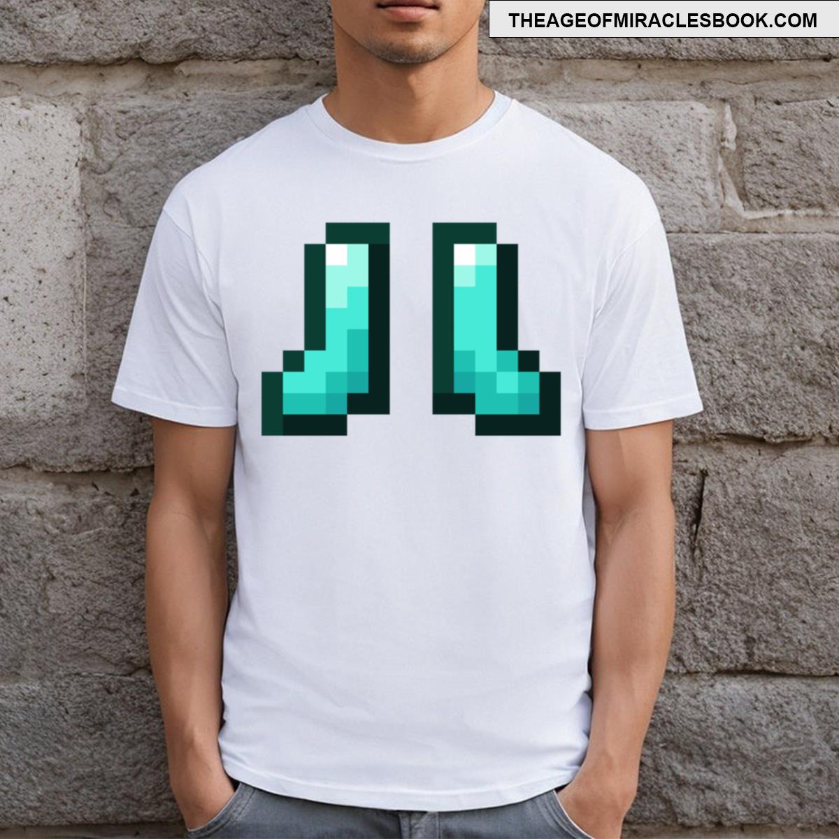 Minecraft Diamond Boots Item T-shirt