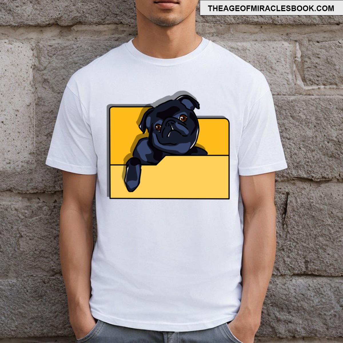 Pug In A Folder Icon T-shirt