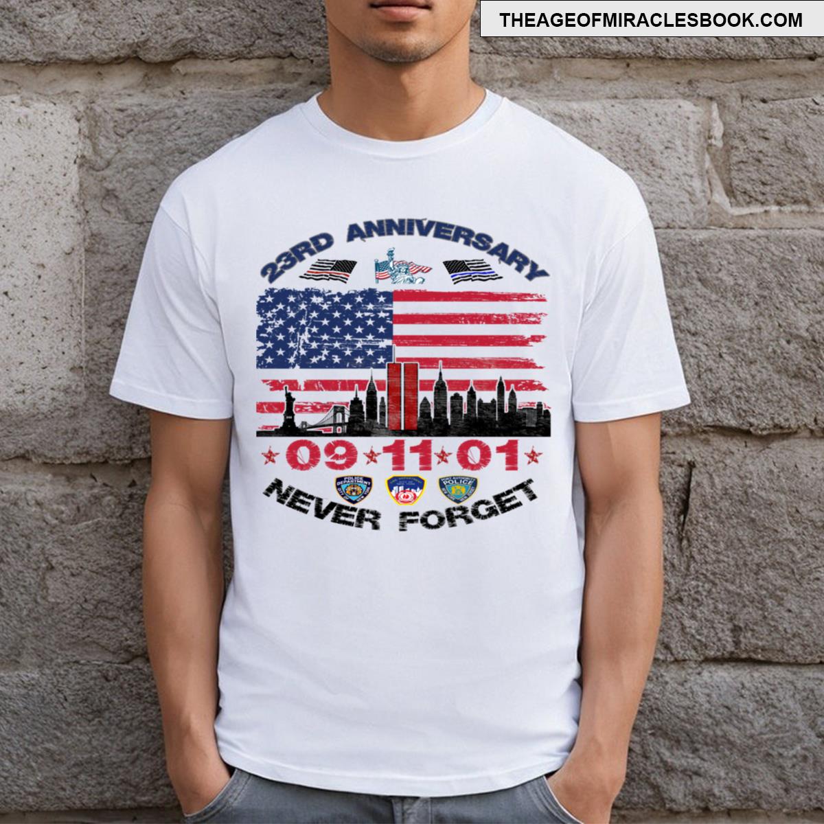 911 Anniversary Commemorative Tribute T-shirt
