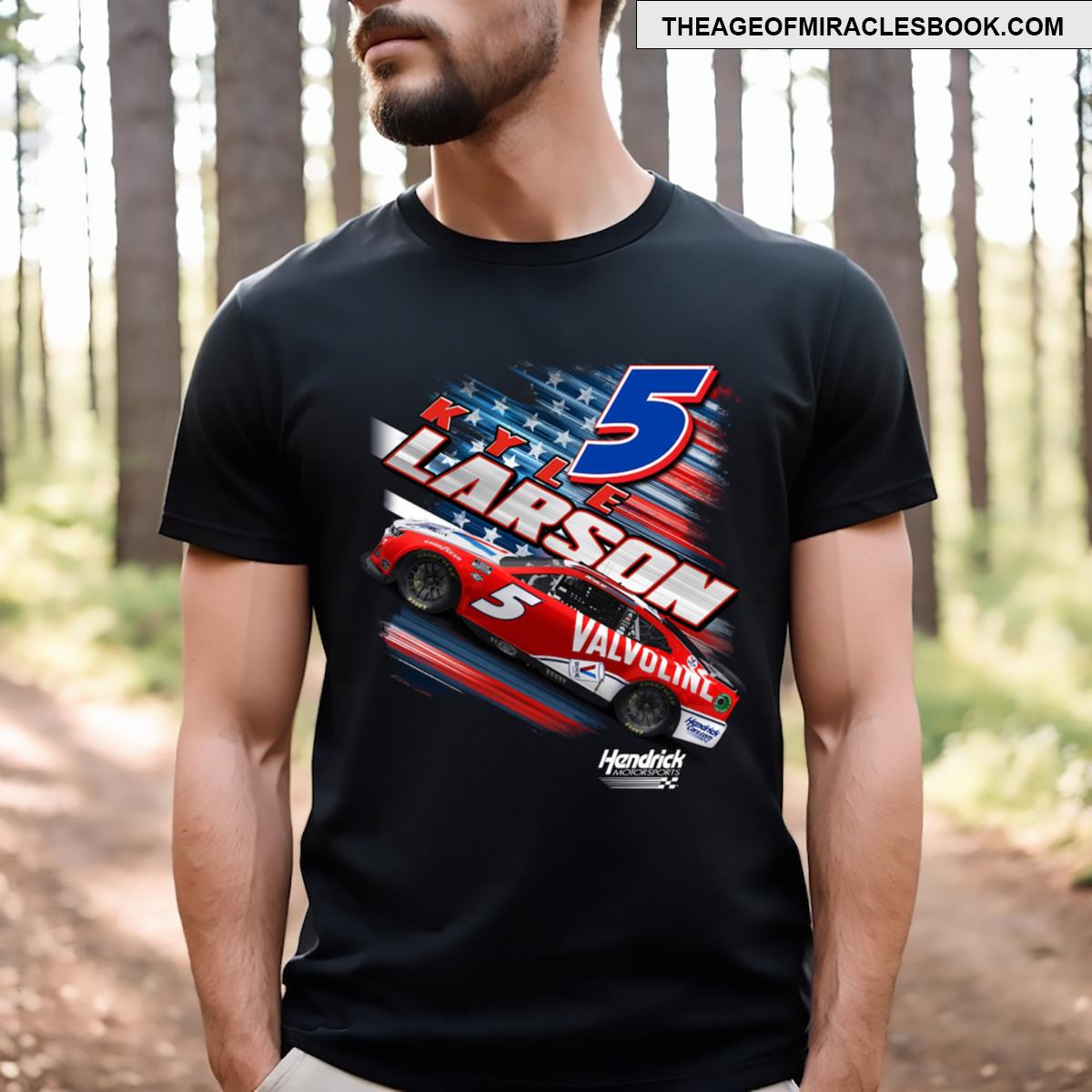 Kyle Larson 5 Valvoline Patriotic T-shirt