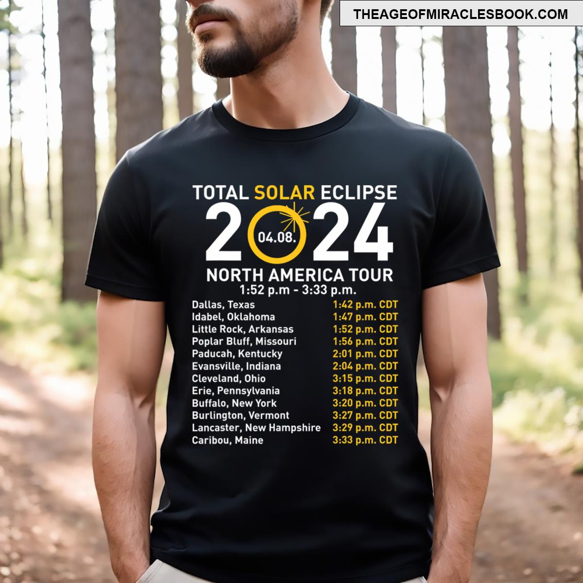 Solar Eclipse Twice In Lifetime 2024 Total Solar Eclipse T-shirt