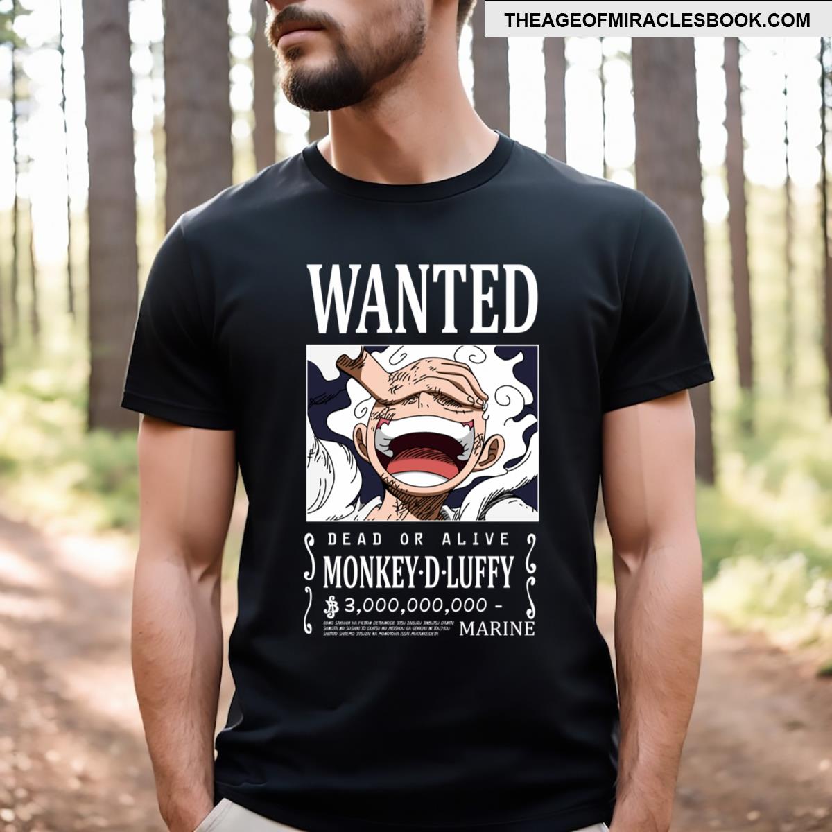 Anime Wanted Luffy T-shirt