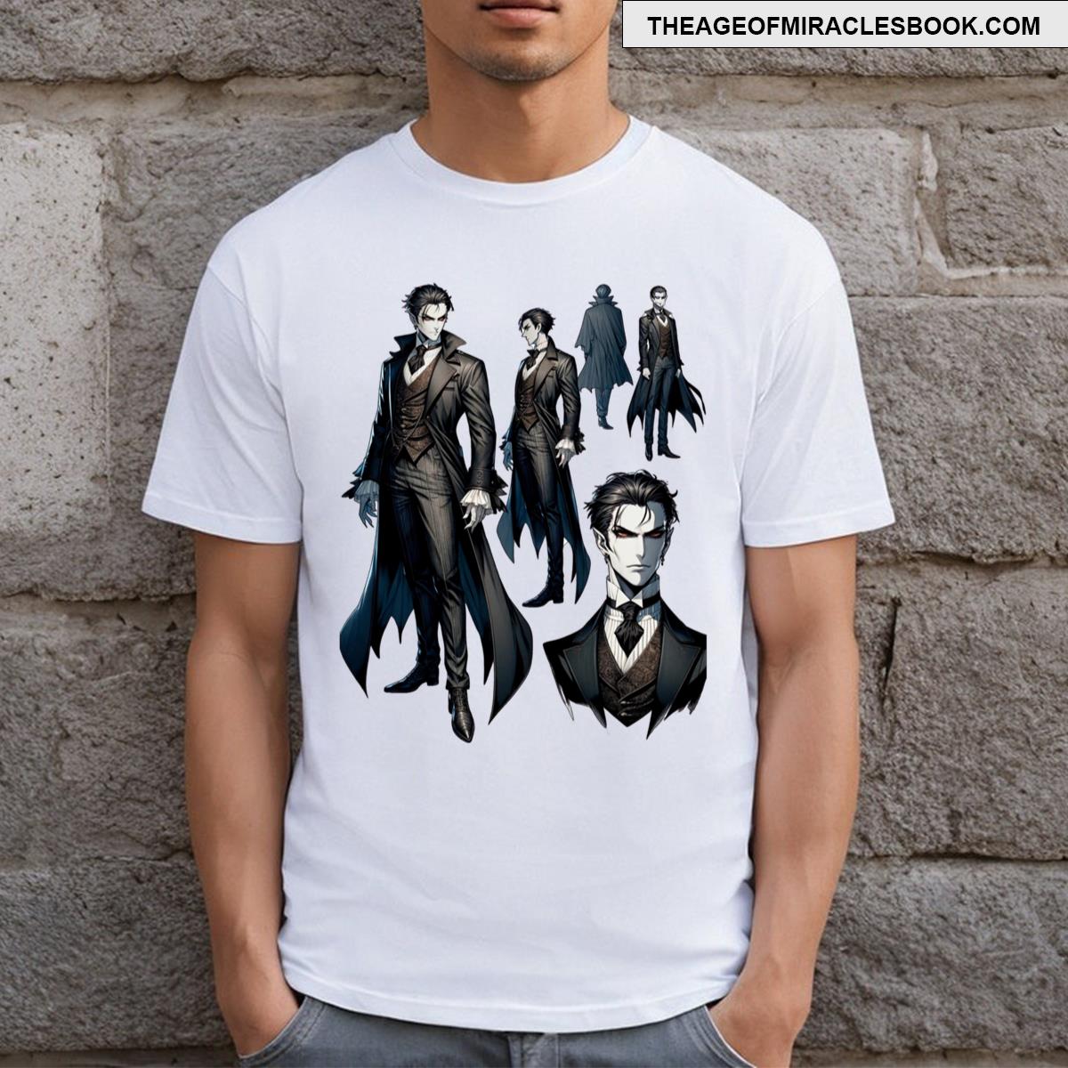 Nosferatu Dracula Vampire Collage Front And Back T-shirt