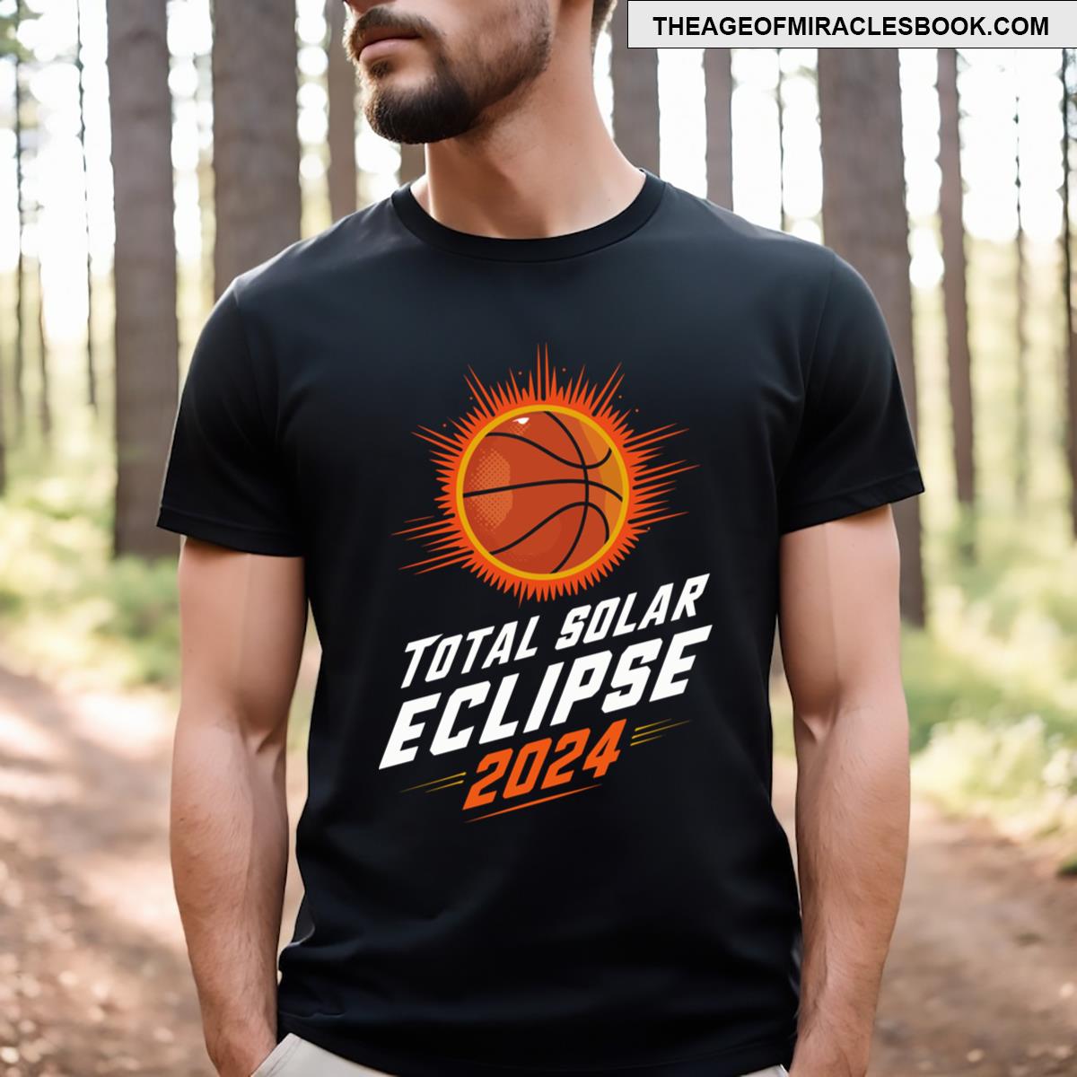 Basketball Total Solar Eclipse 2024 The Ultimate Slam Dunk Essential T-shirt