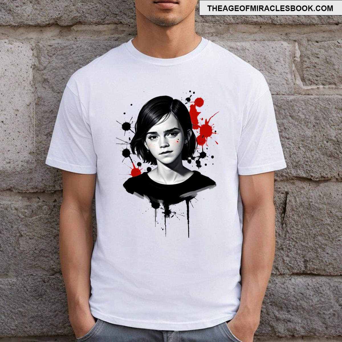 Emma Watson Splatter Art T-shirt