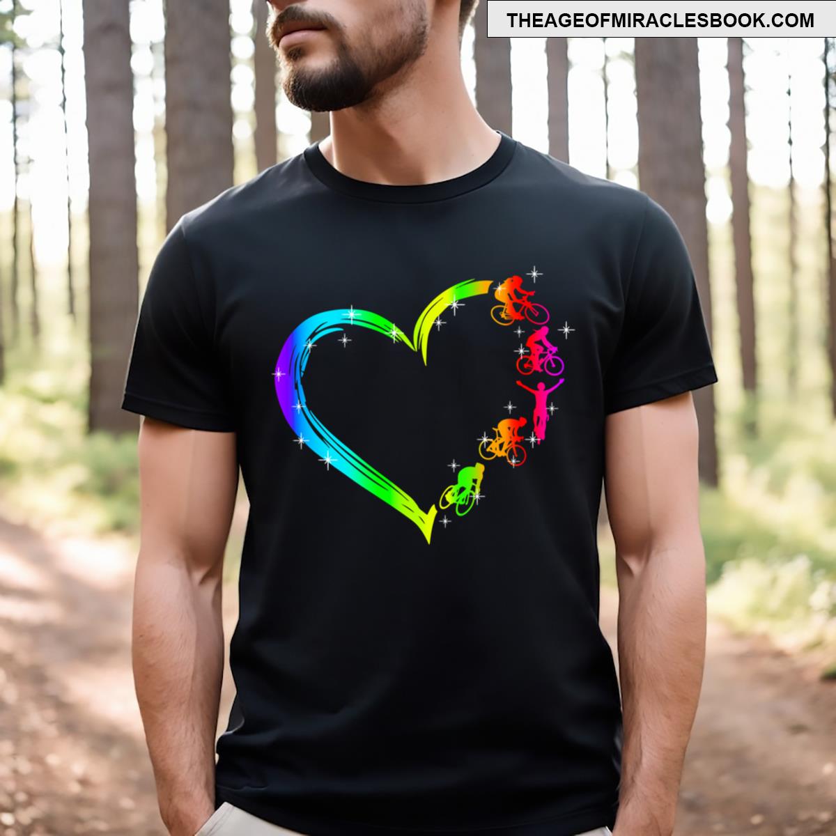 Gradient Heart Cycling T-shirt