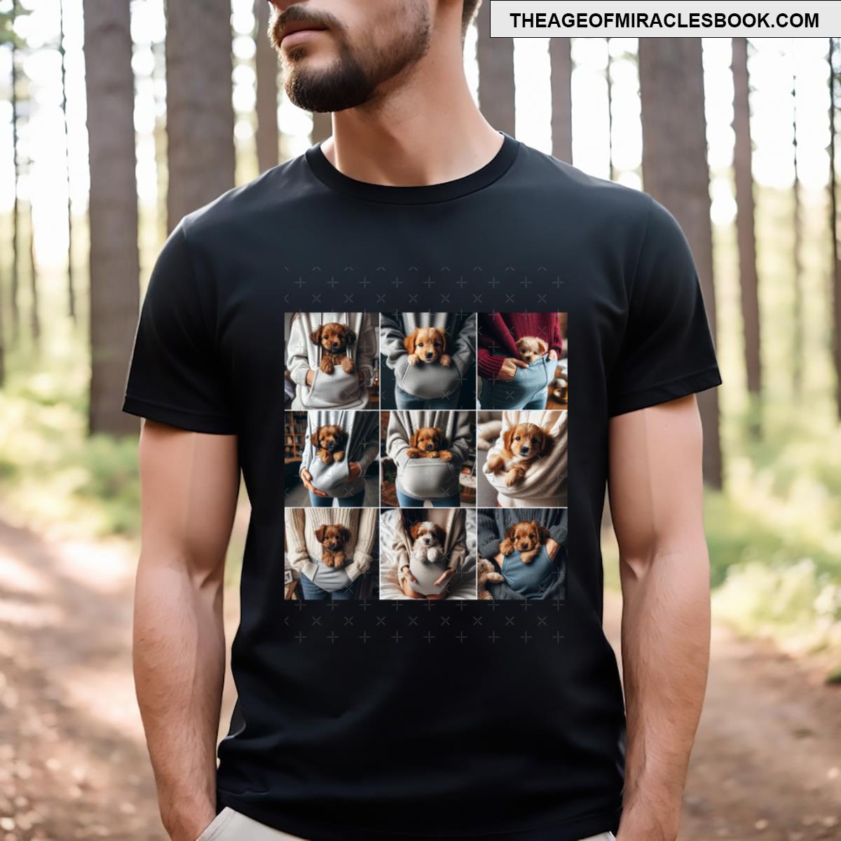 Cute Puppies In Pockets T-shirt