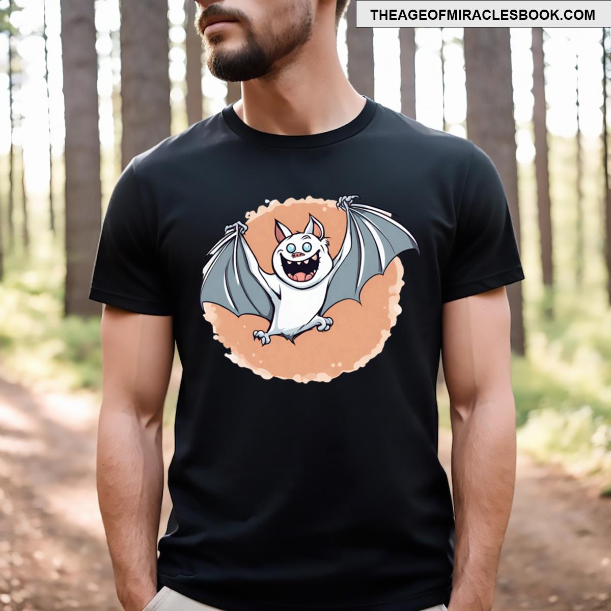 Funny White Bat T-shirt