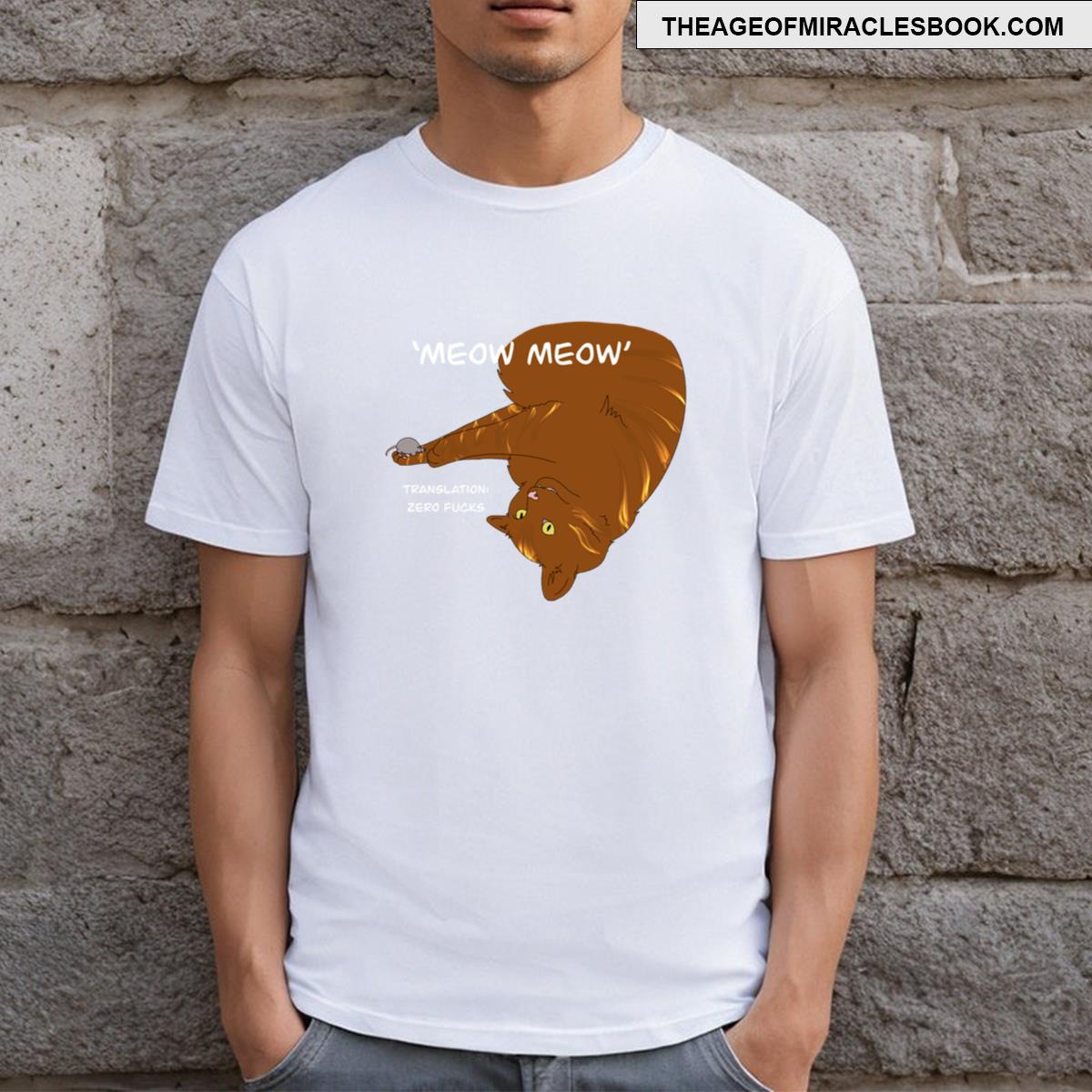 Orange Tabby Cat Zero Fucks T-shirt
