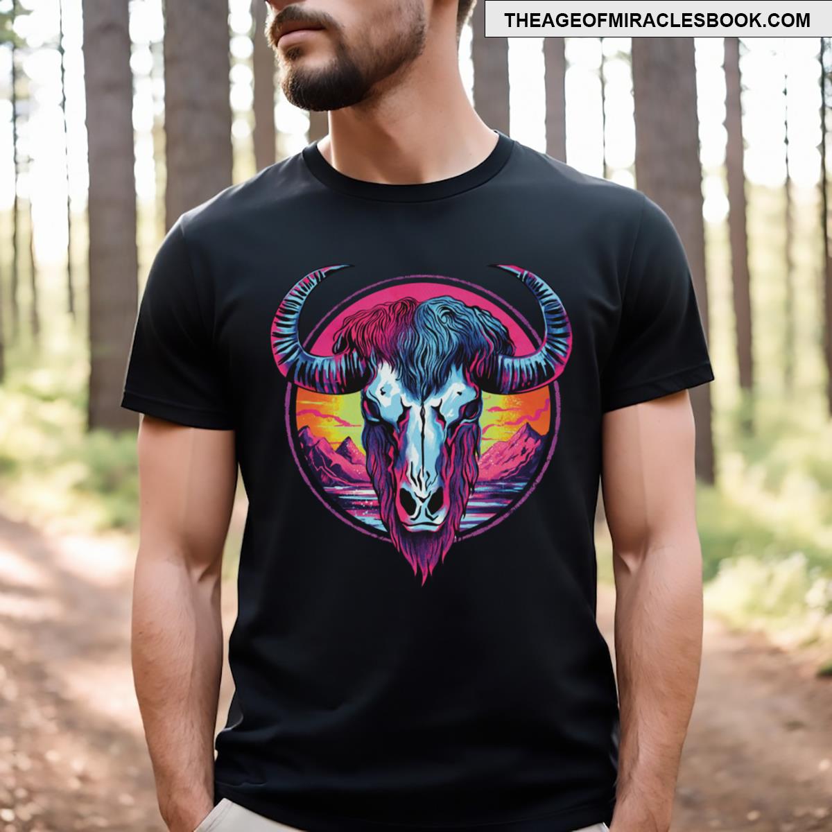 Buffalo Skull Colorful T-shirt
