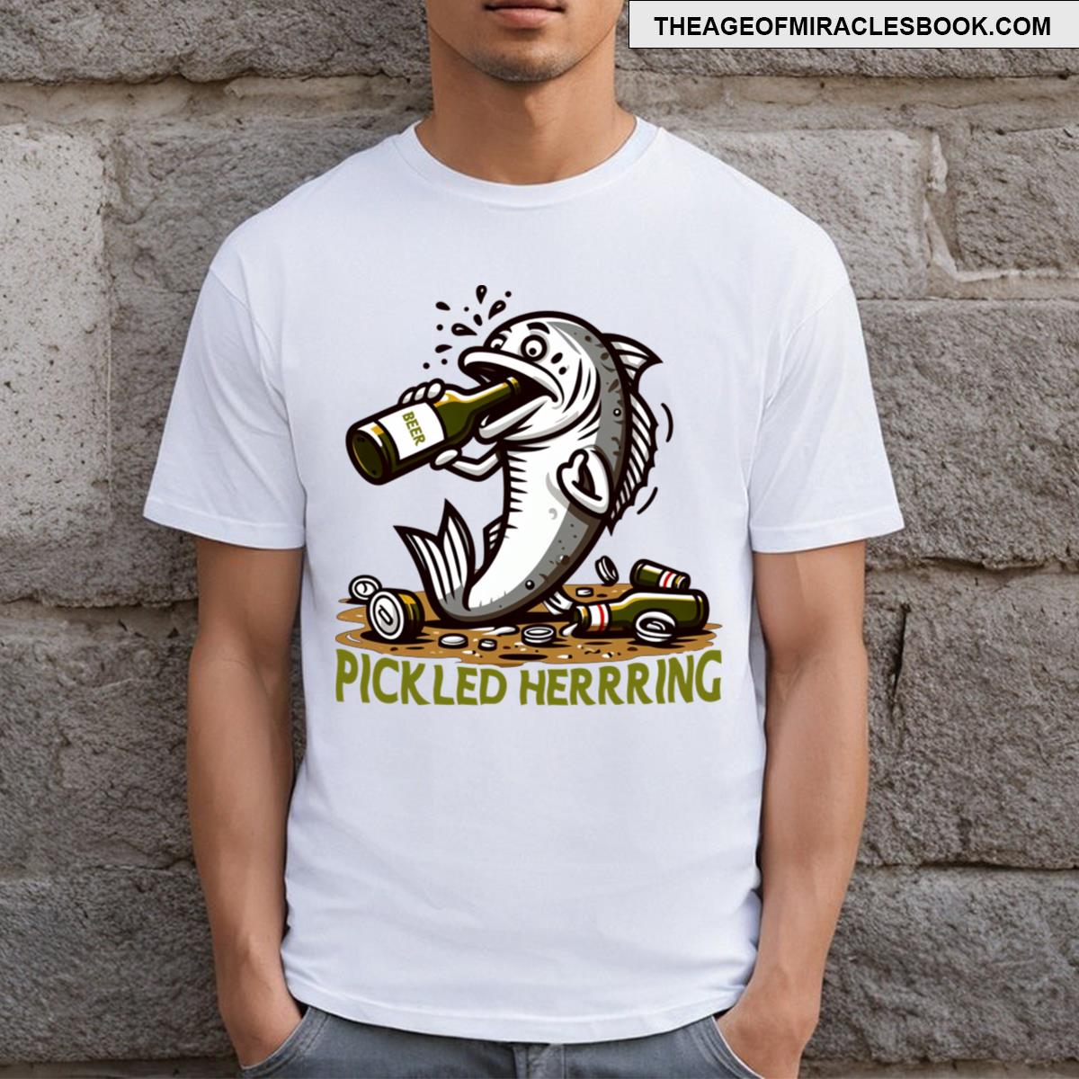 Pickled Herring Drunk Fish Funny T-shirt