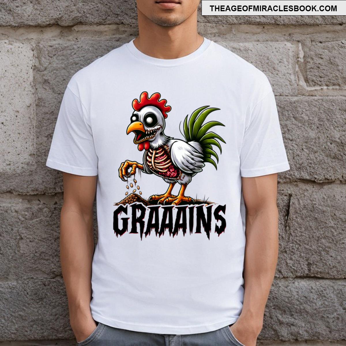 Undead Zombie Chicken Grains T-shirt