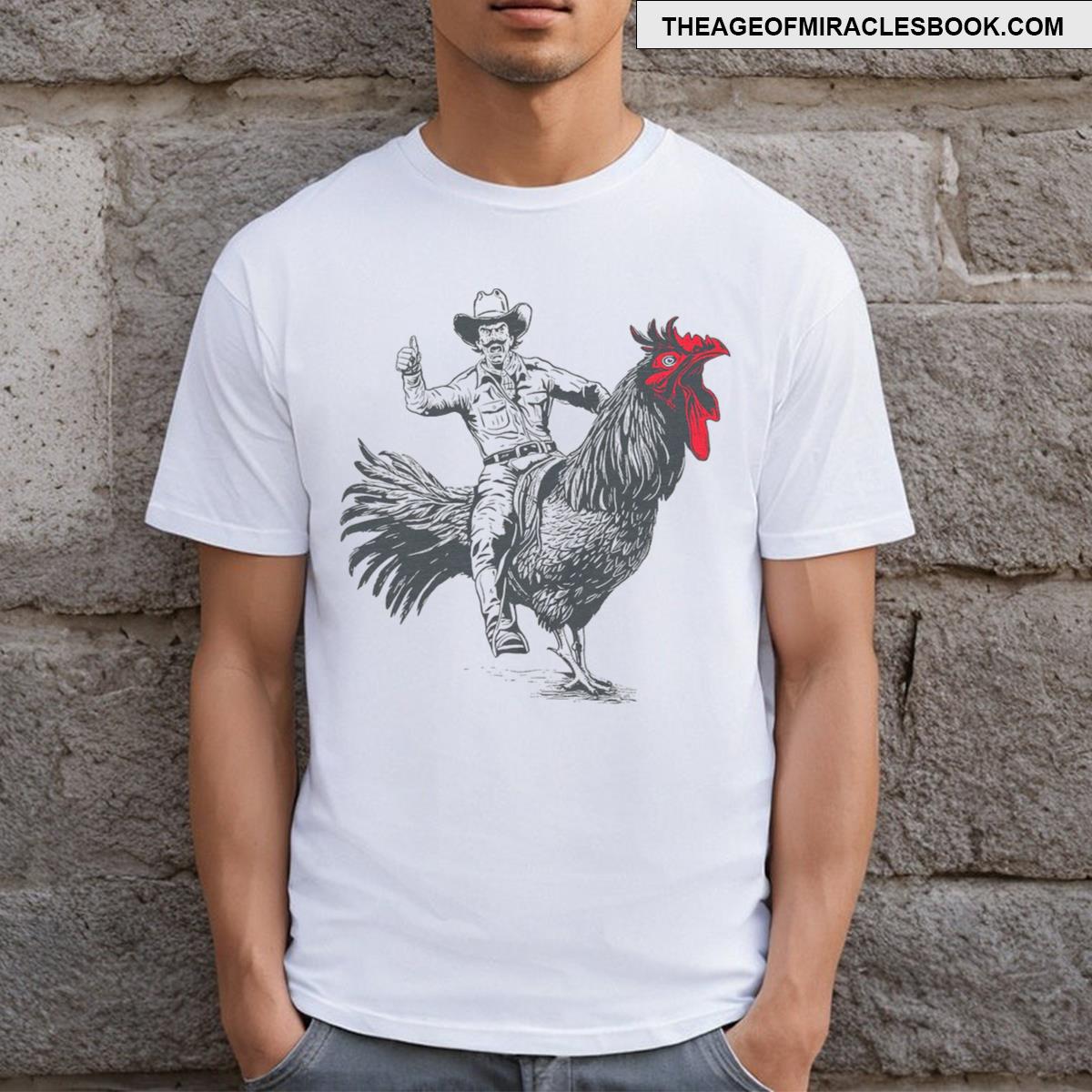 Cowboy Riding Chicken T-shirt