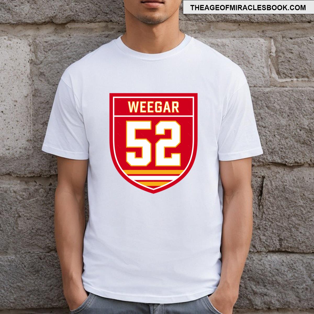 Mackenzie Weegar Calgary 52 Emblem T-shirt