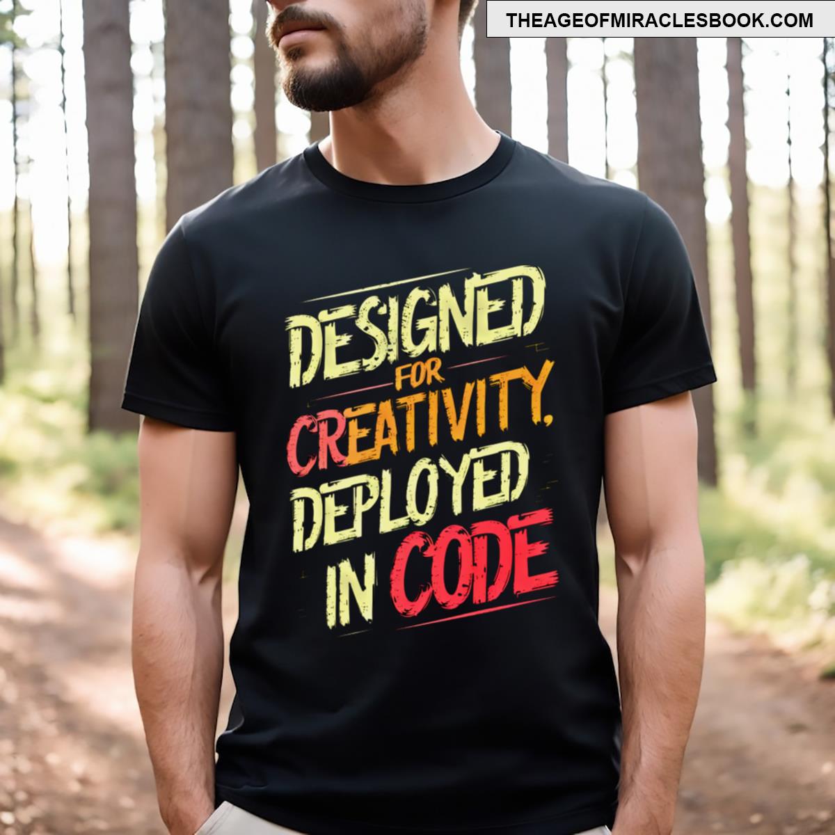 Artistic Code Fusion Unique Programmer’s T-shirt