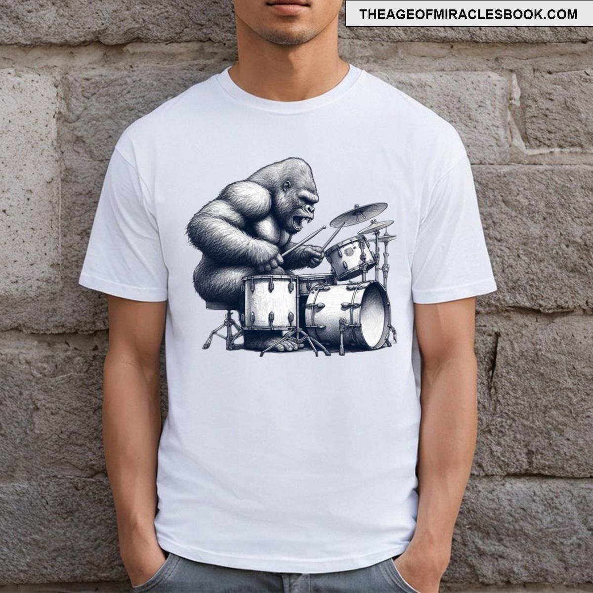 Gorilla Playing The Drums T-shirt
