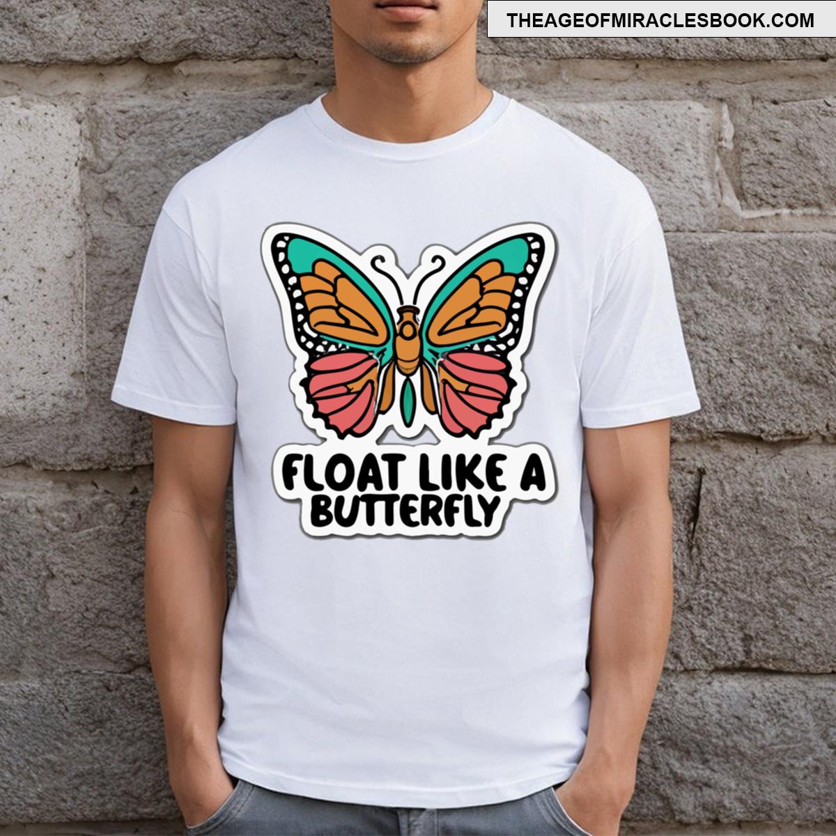 Float Like A Butterfly Boxing Posture Sticker T-shirt