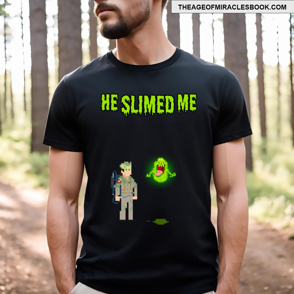 Ghost Pixel Buster Slimed T-shirt