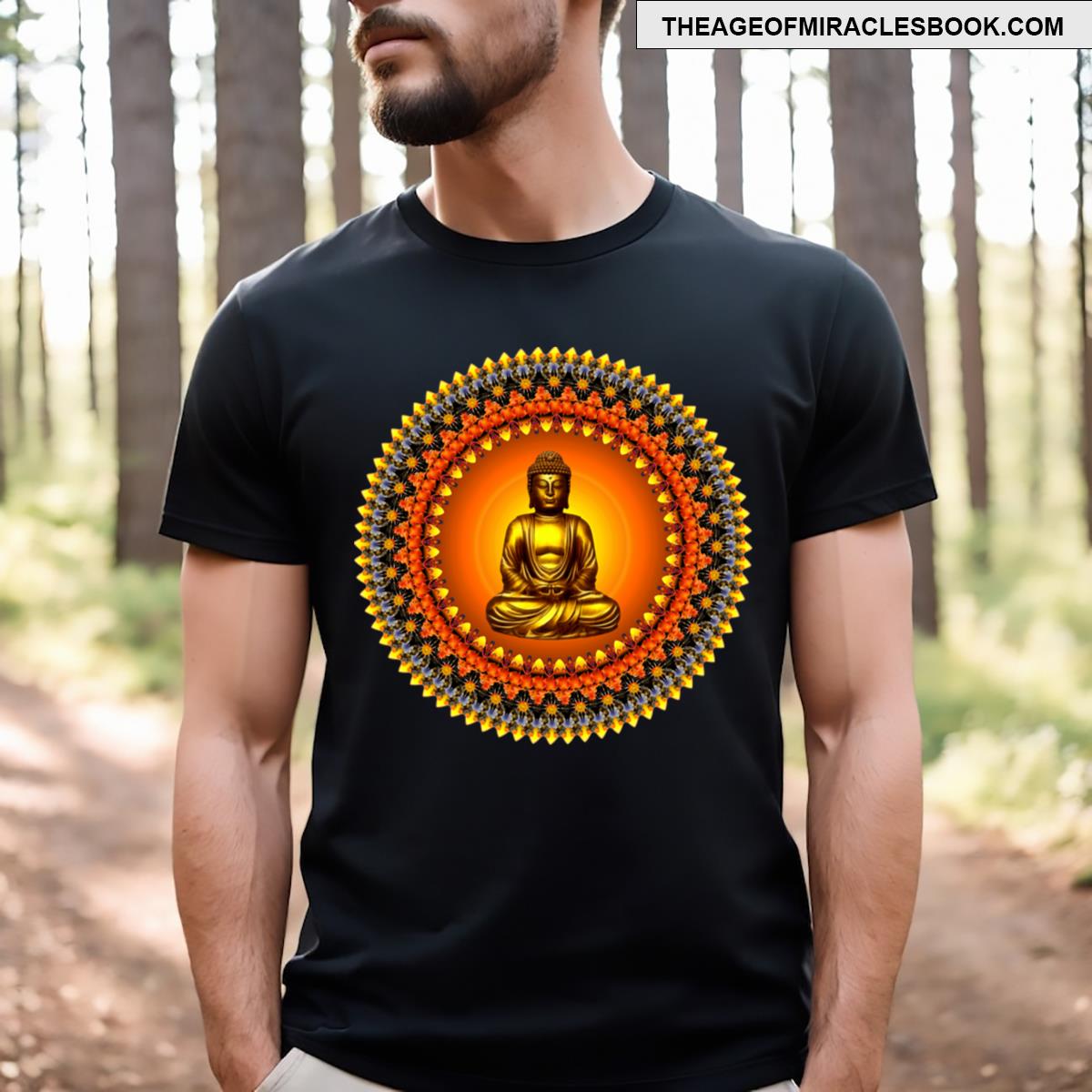 Mandala Magic Solara Golden Buddha T-shirt