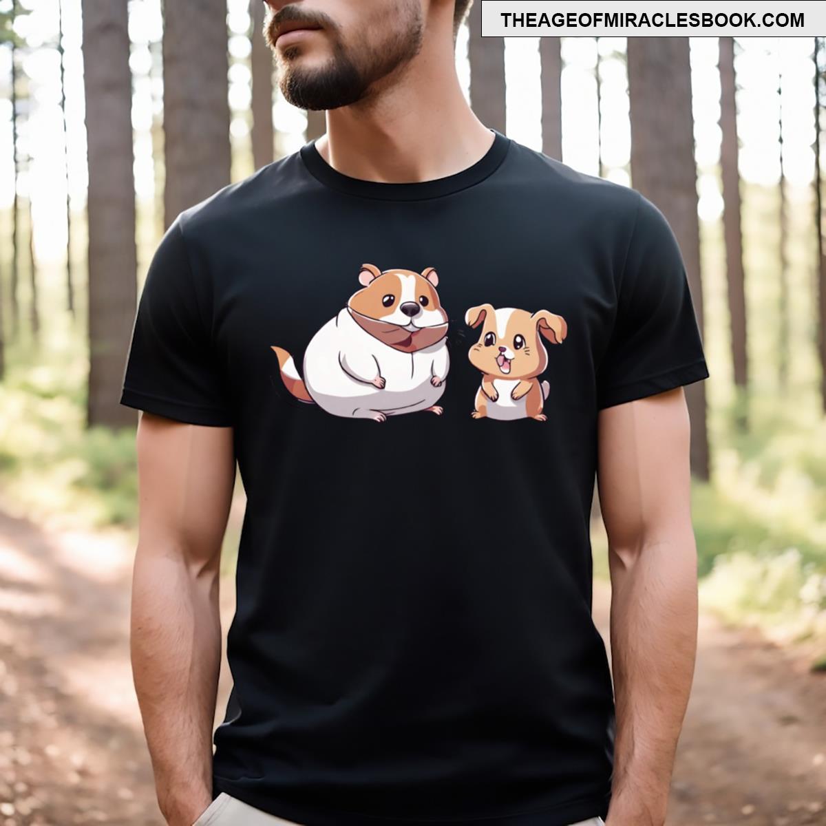 Sad Hamster And Dog T-shirt