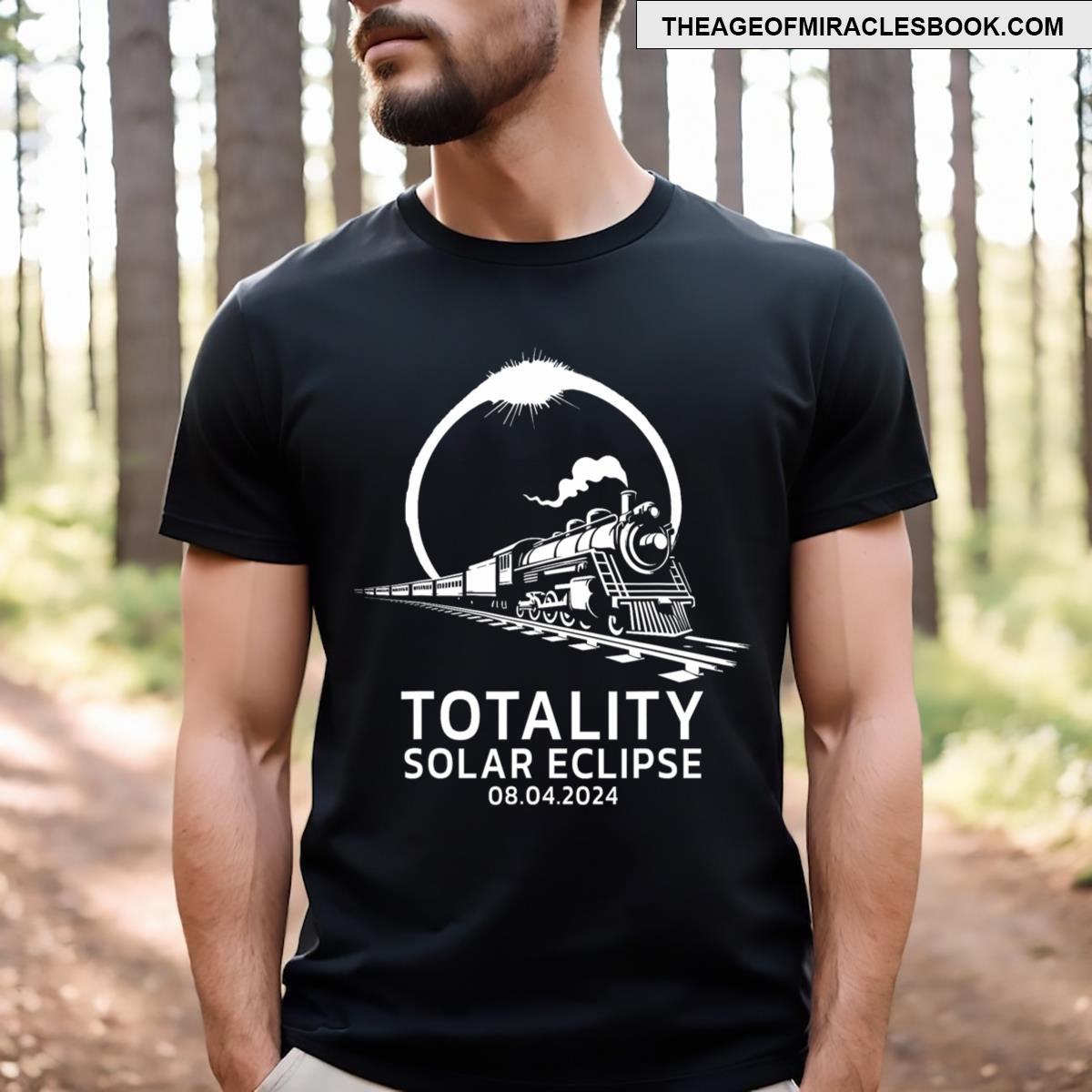 Train Kids Mens Total Solar Eclipse 2024 T-shirt