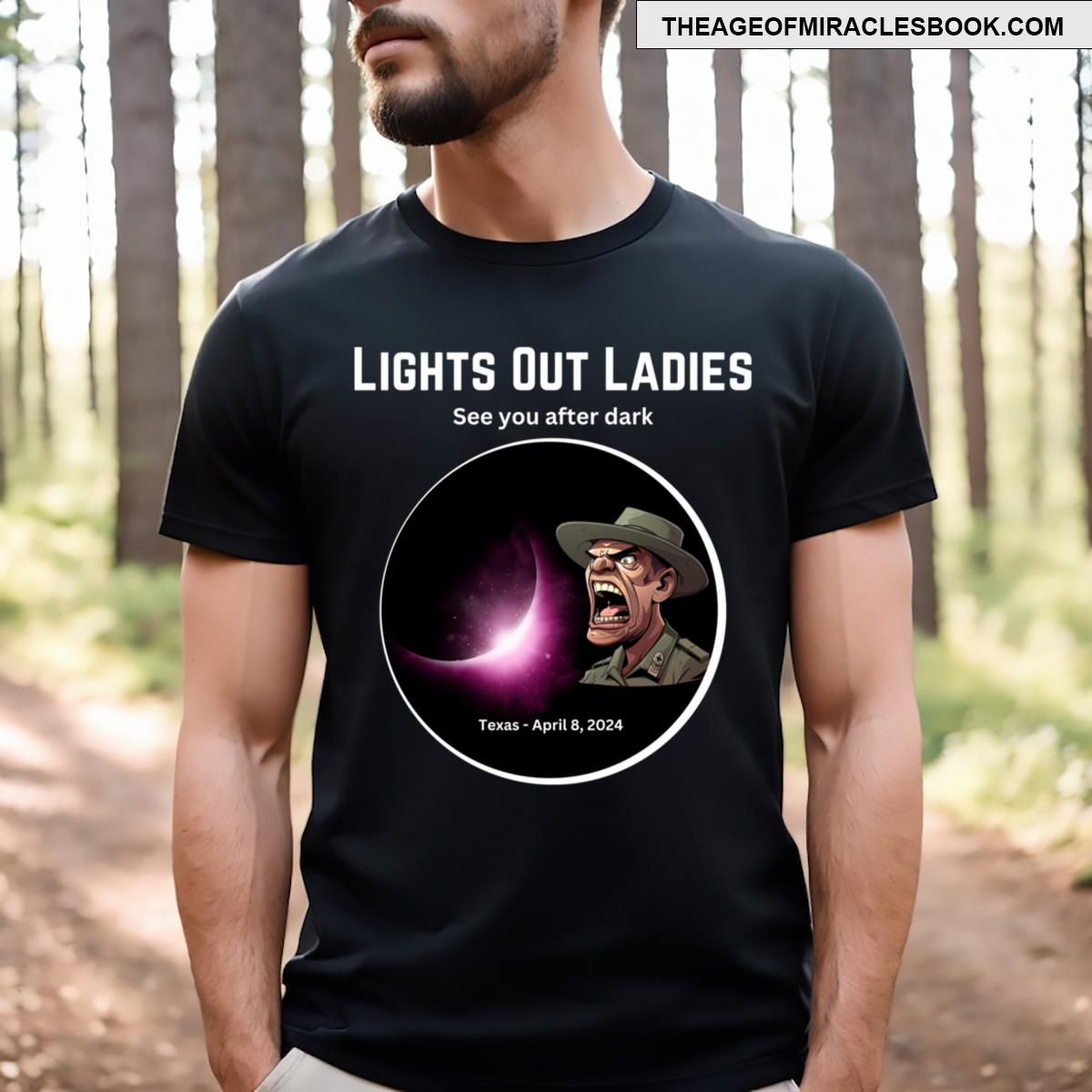 Fun Take On The Total Solar Eclipse In Texas T-shirt