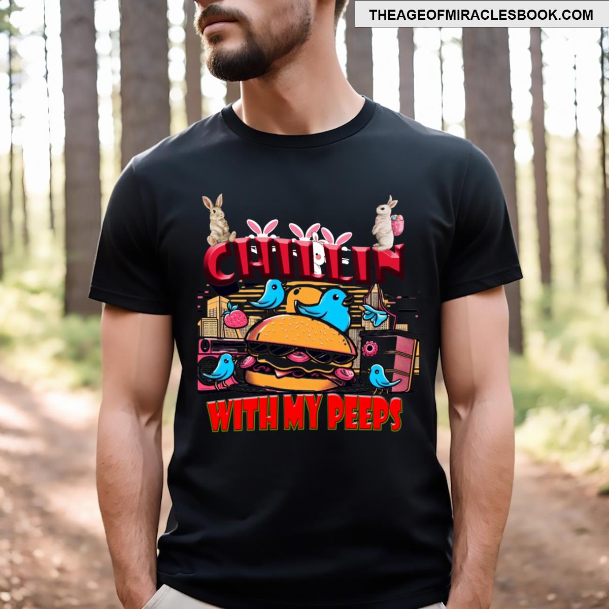 Funny Chilling With My Friends Easter Bunny T-shirt