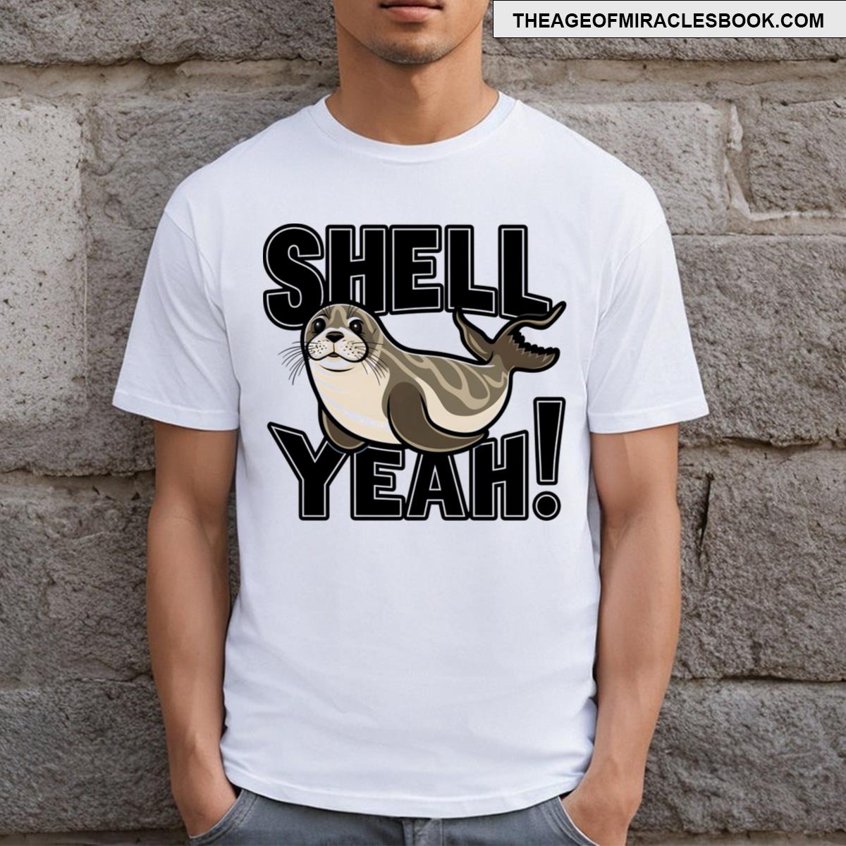 Hawaiian Monk Seal Shell Yeah! T-shirt
