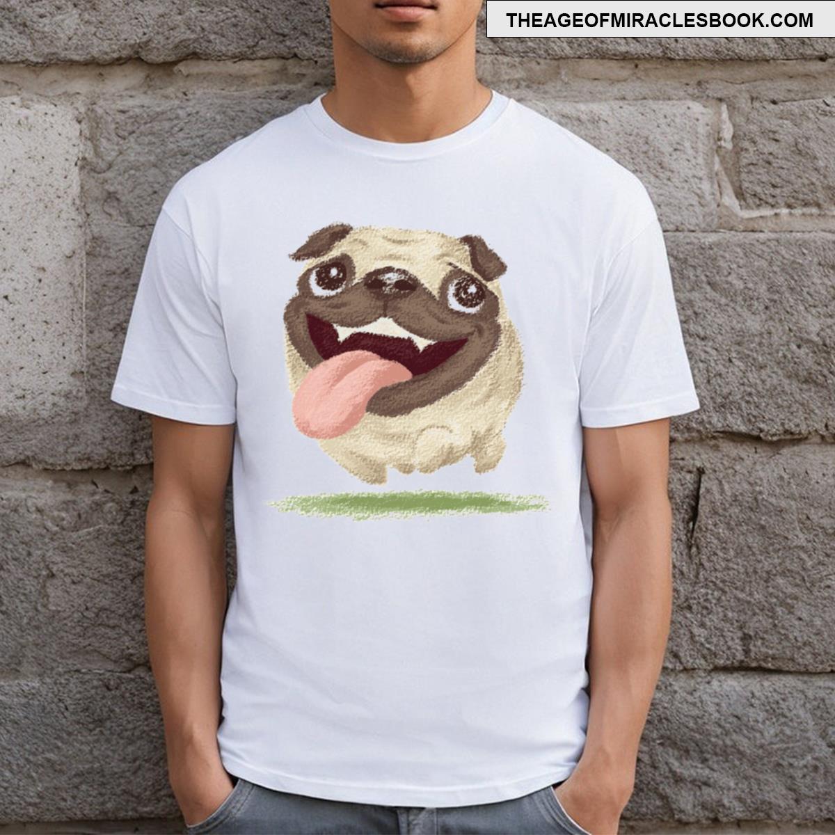 Pug Happy Chunky Pug T-shirt