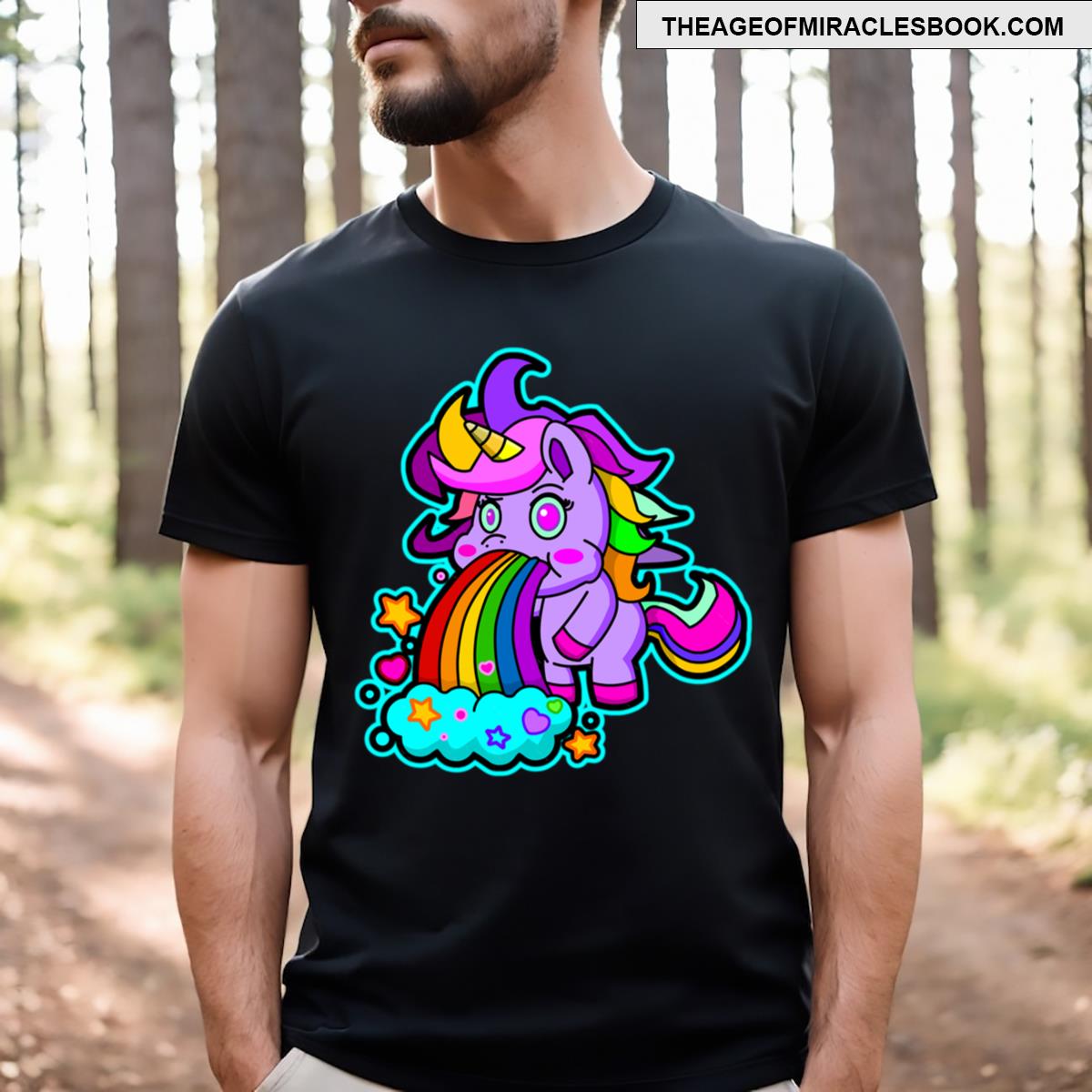 Unicorn Vomiting Rainbow T-shirt