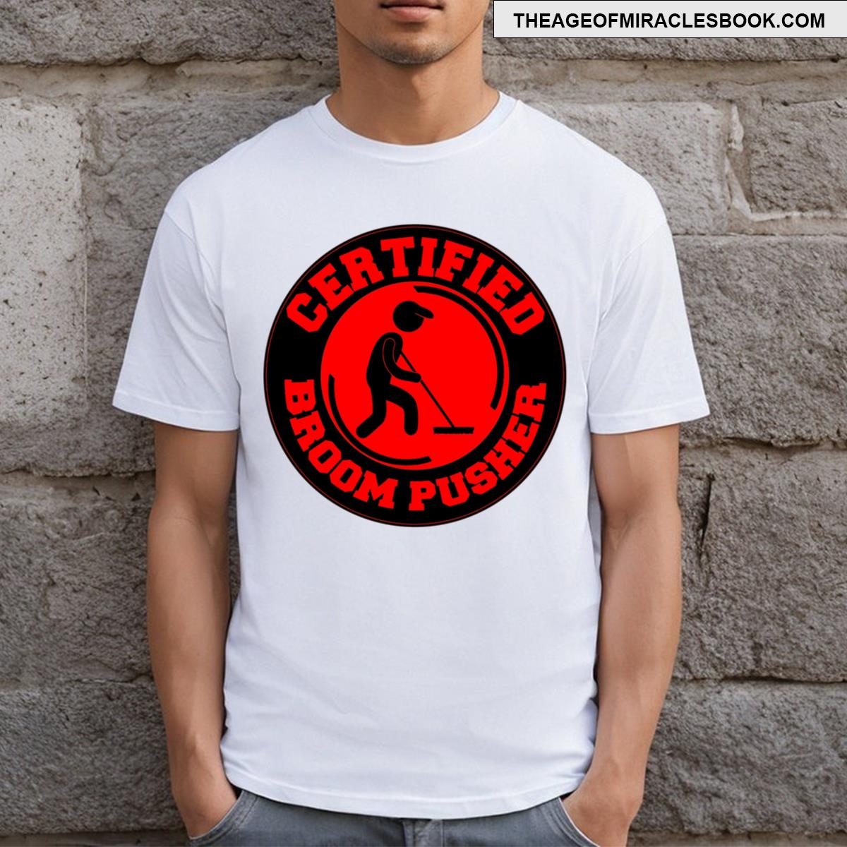 Broom Pusher Certified Red Black T-shirt