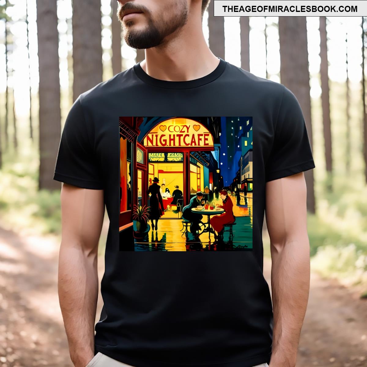 Cozy Night Cafe T-shirt