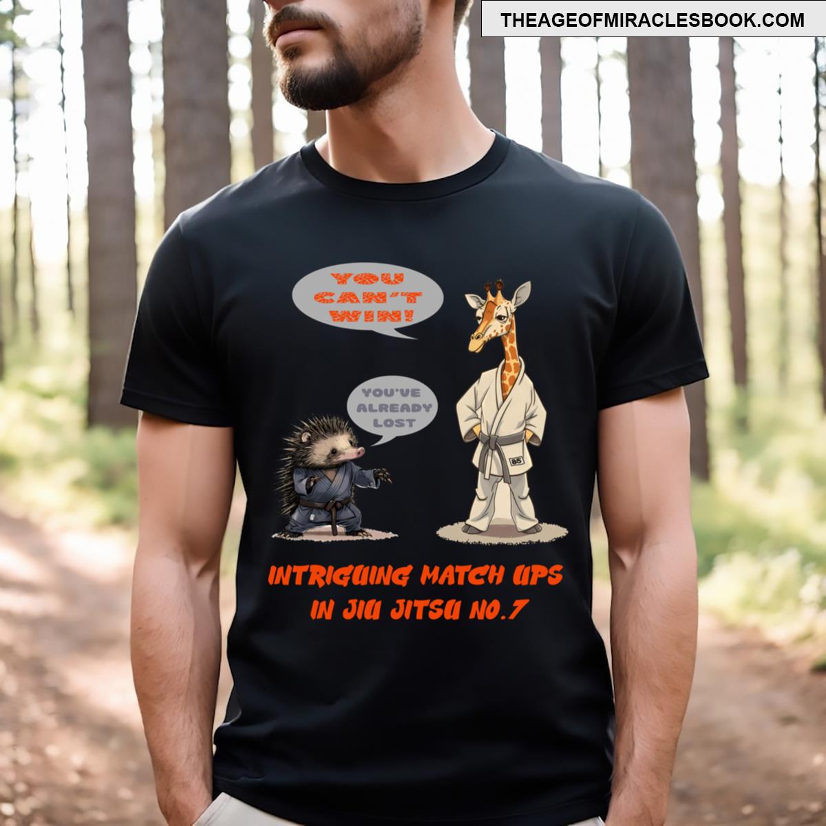 Echidna Vs Giraffe Jiu Jitsu T-shirt