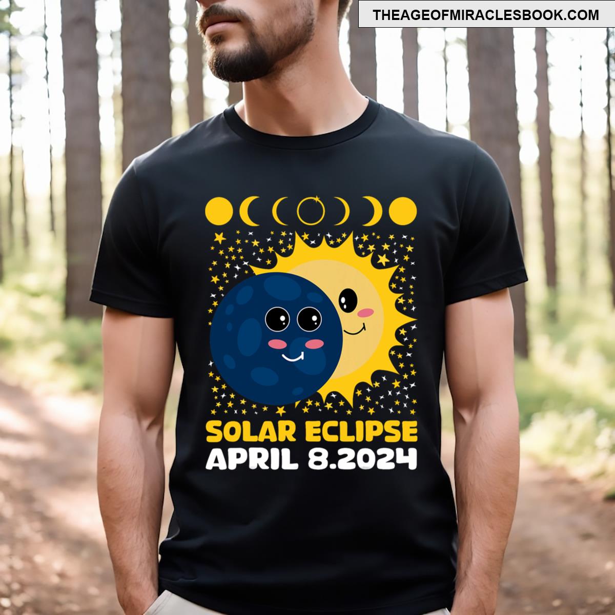 Total Solar Eclipse 2024 Cute Kids Toddler Boy Total Eclipse T-shirt