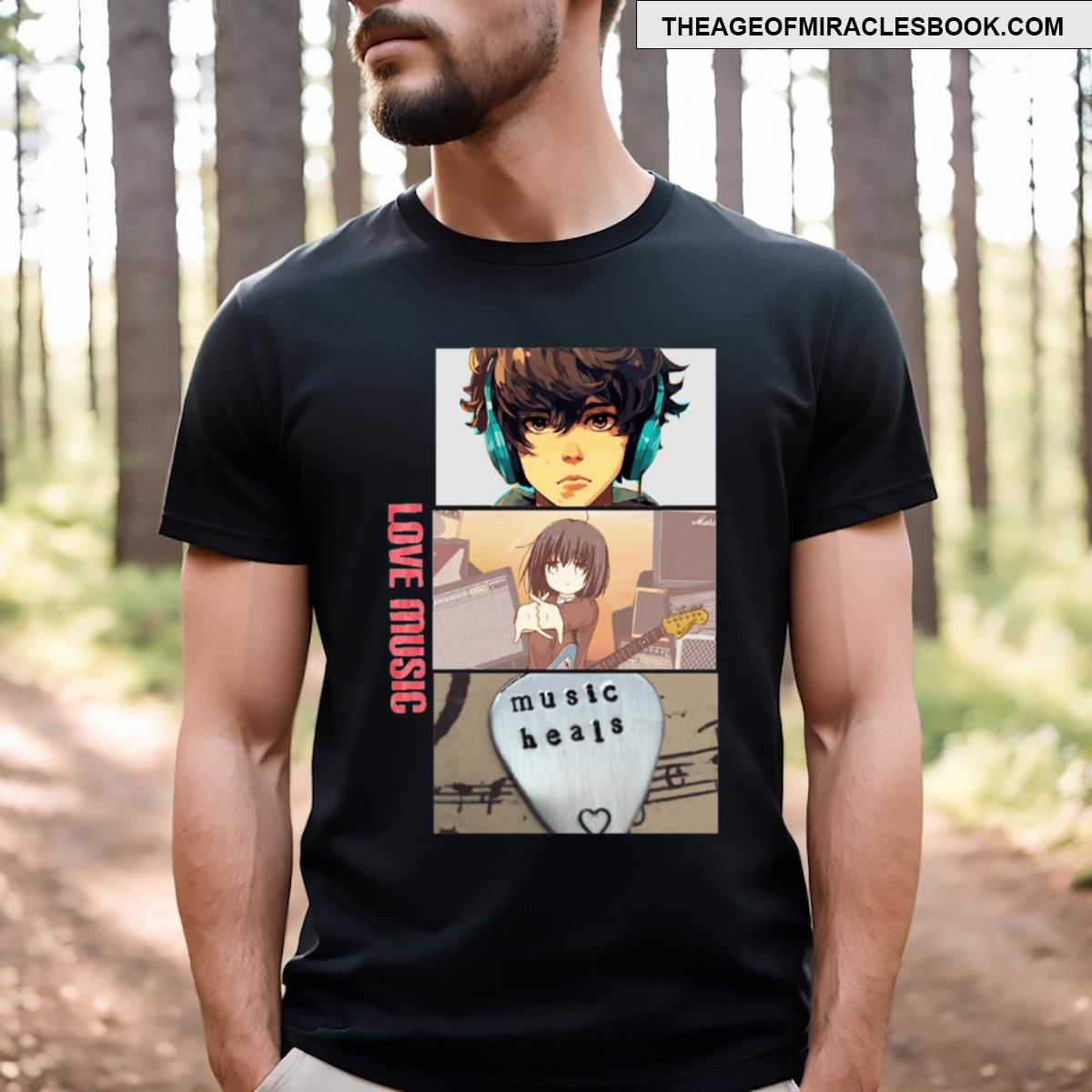 Anime Music Art T-shirt