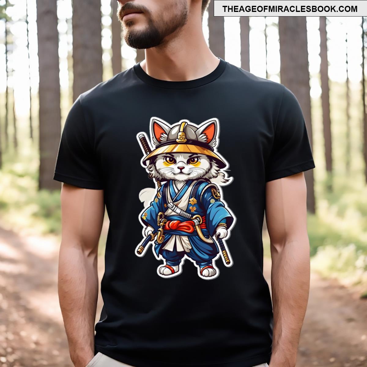 Cat Samurai Ninja Boys Easter T T-shirt