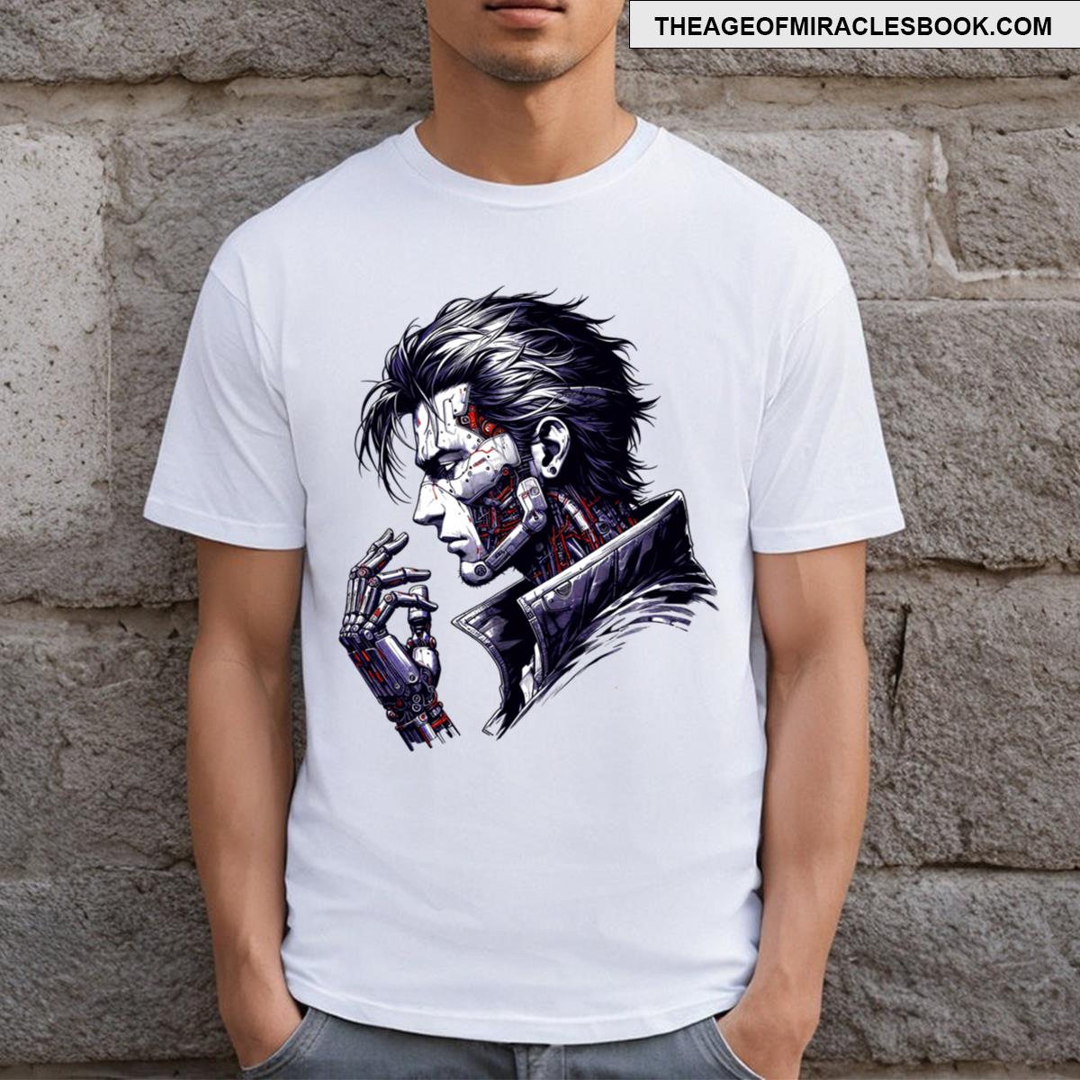 Cyborg Guy Character T-shirt