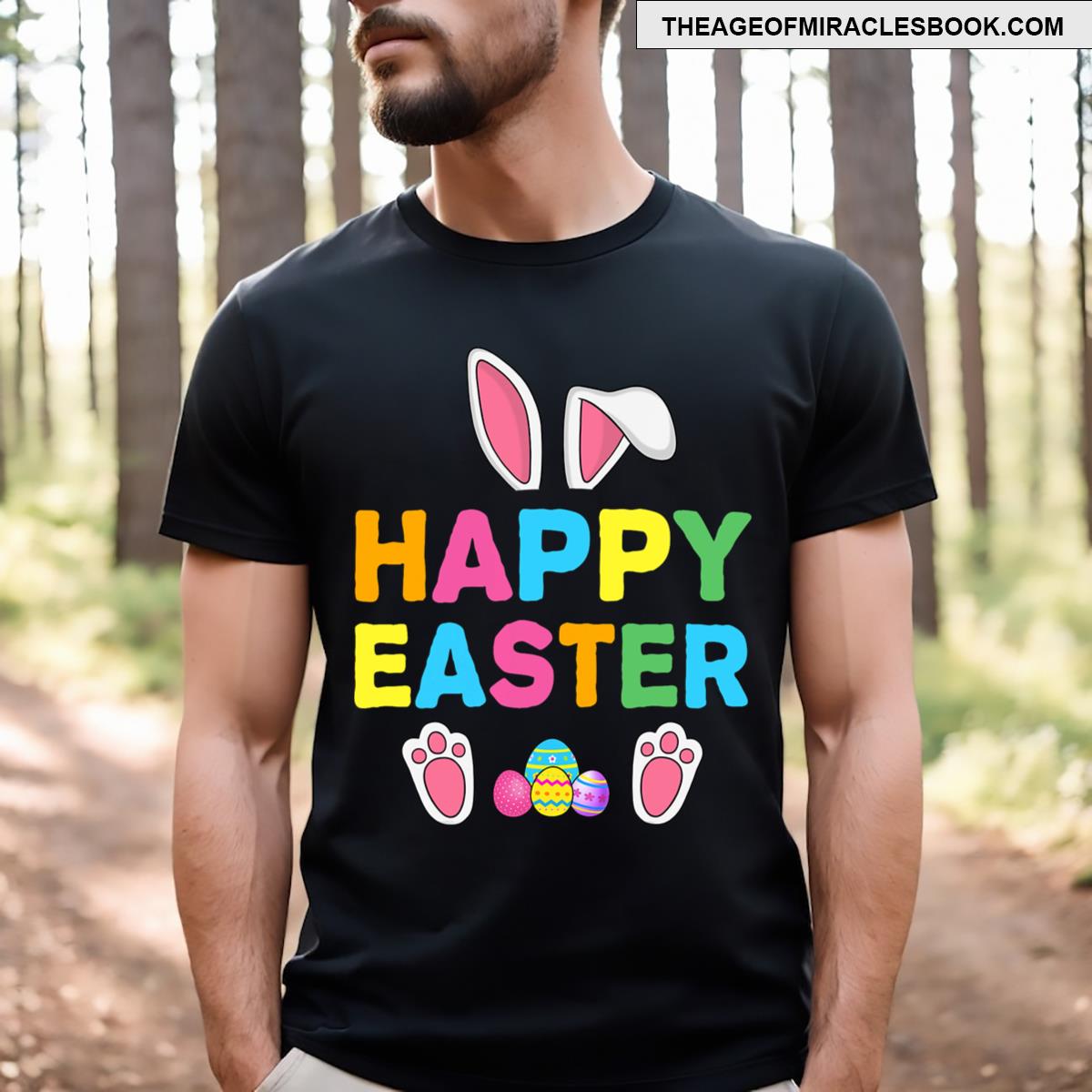 Happy Easter Bunny Rabbit Face Funny Easter Day Girls T-shirt