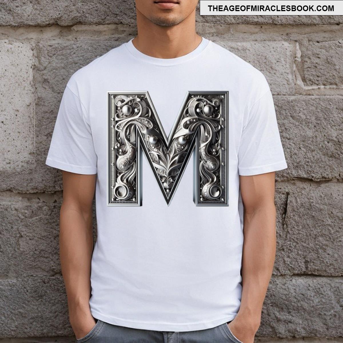 Letter M Calligraphy T-shirt