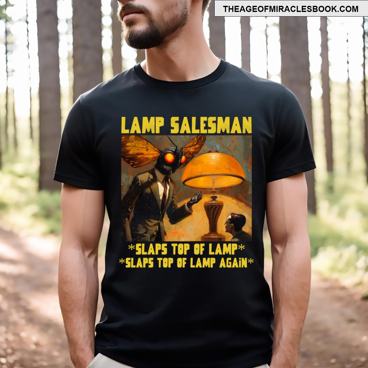 Mothman Lamp Salesman T-shirt